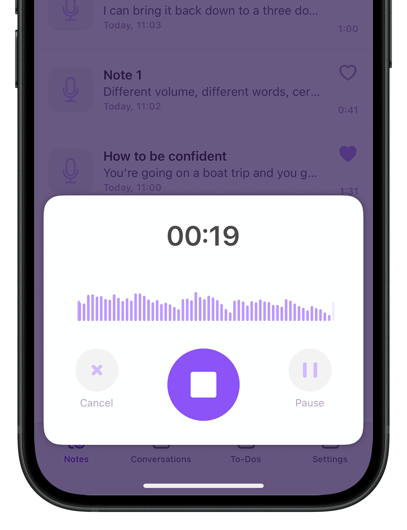 Speech recorder for iPhone
